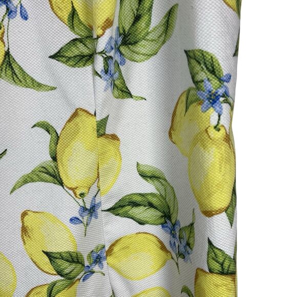 Talbots Dress Womens 18W White Lemon Print Sleeveless Shift Lined Summer - Picture 8 of 8